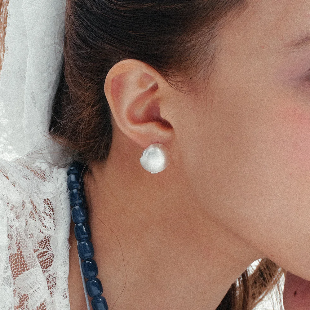 Fog ball 925 silver earring_silver
