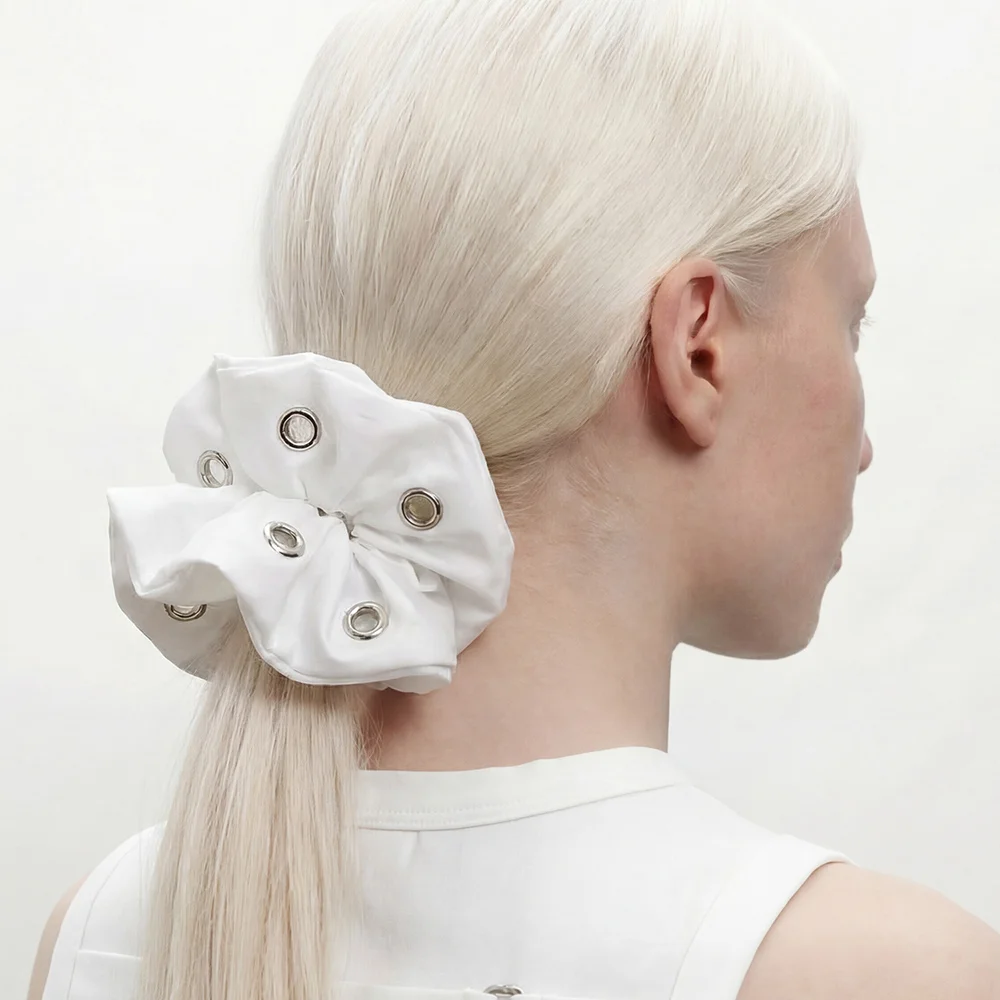 孔眼 點綴 護髮 Shushu 髮圈 女裝 髮圈 SCRUNCHIE / MID / EYELET / WS / WHITE