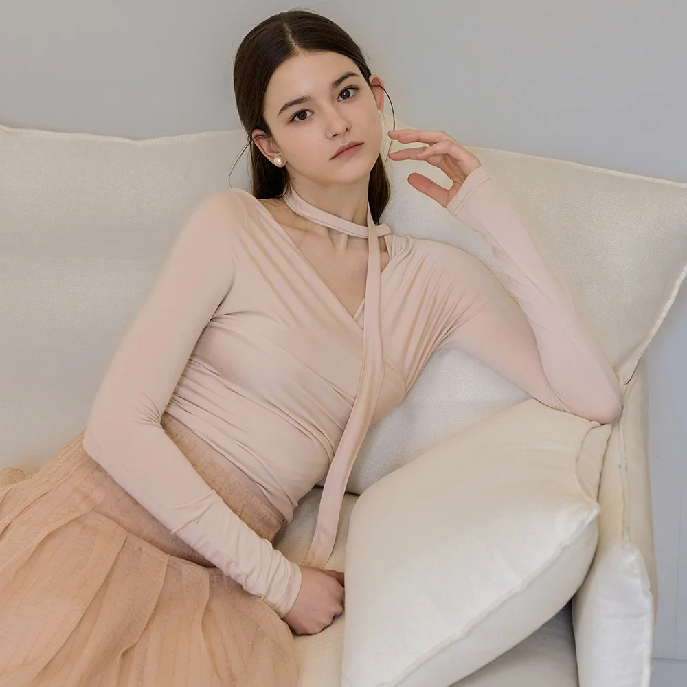 Sophie Beige Tie Tee
