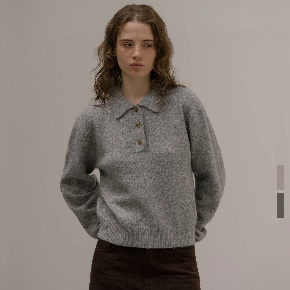 Soft collar knit _