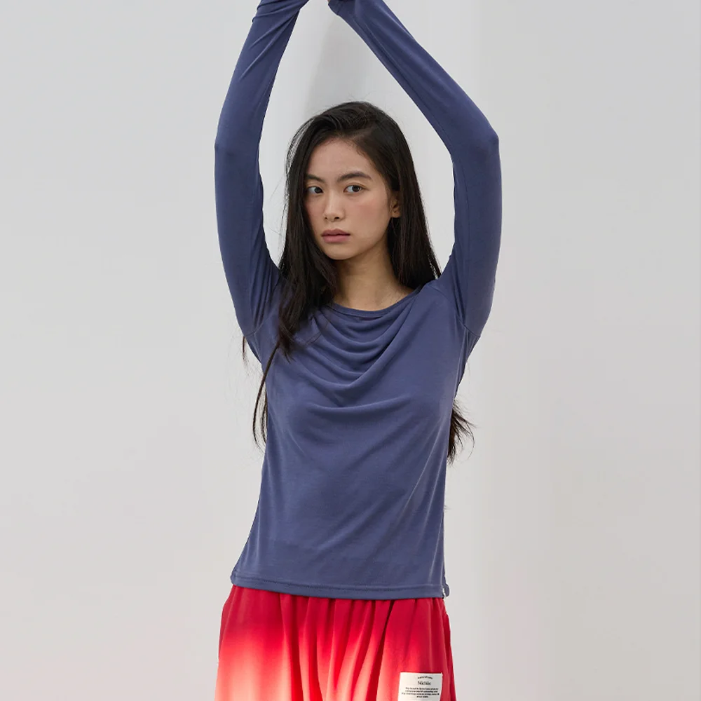 Airy Basic Modal Tee Dusty purple