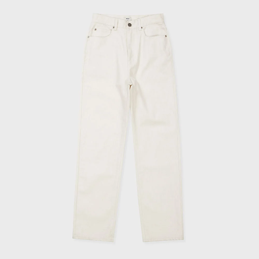 FLOCKING DENIM PANTS (IVORY)