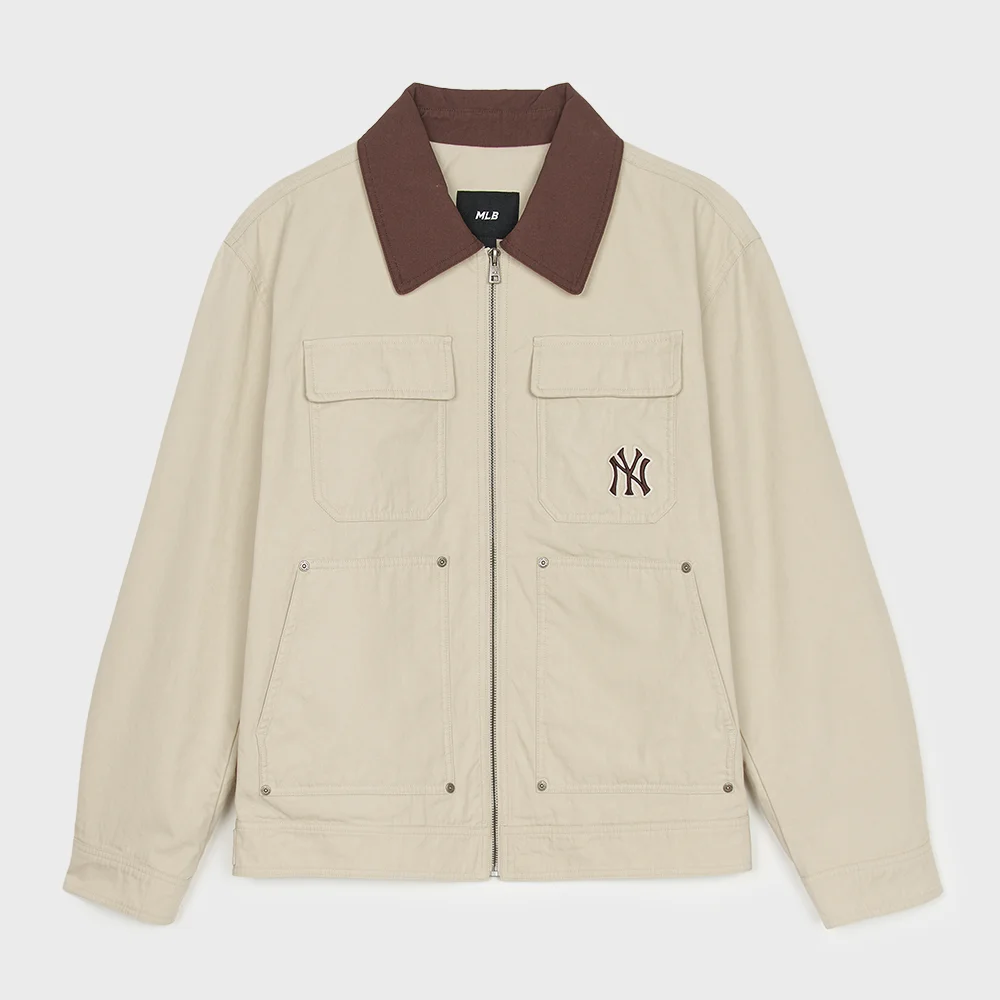 基本款 衣領 工裝外套 NY (Mg.Sand)