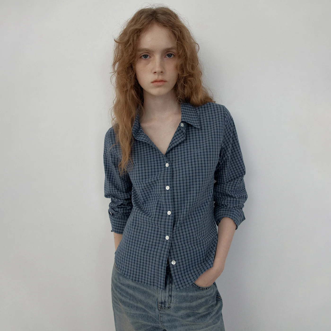 Billy standard check shirt (blue check)
