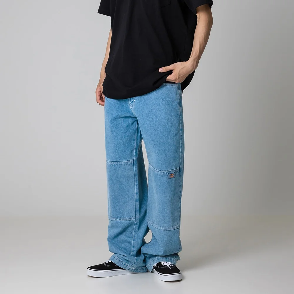 雙膝 85283 寬鬆版型 牛仔褲 Light Denim