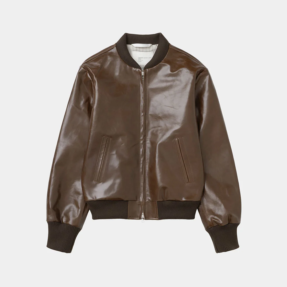 PERMANENT LEATHER JACKET (BROWN)