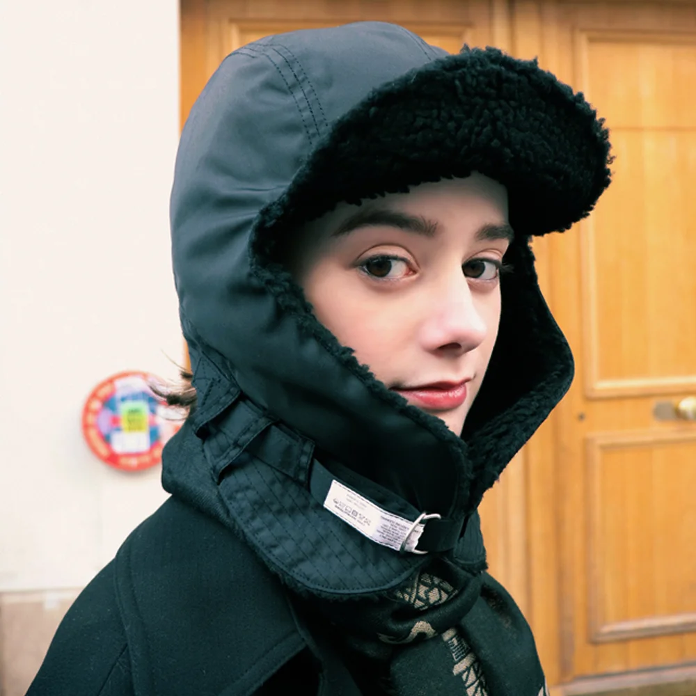 (Suji,Giriboy 著用)F/W REVERSIBLE SATIN TROOPER HAT BLACK