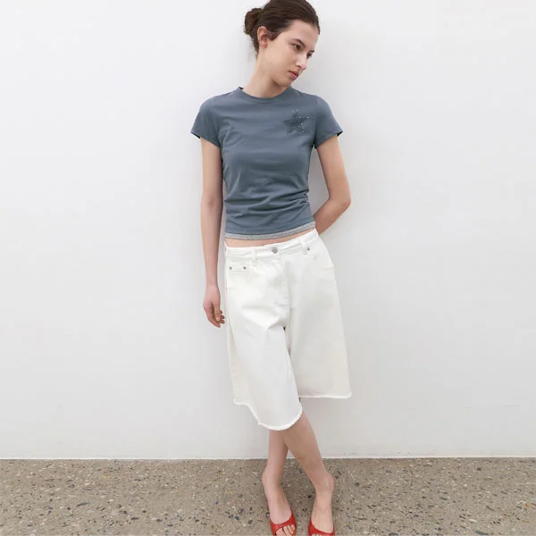 BLUR STAR GRAPHIC SLIM T (T-7211)
