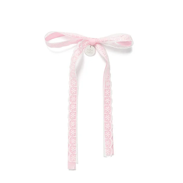 LACE RIBBON PIN PINK