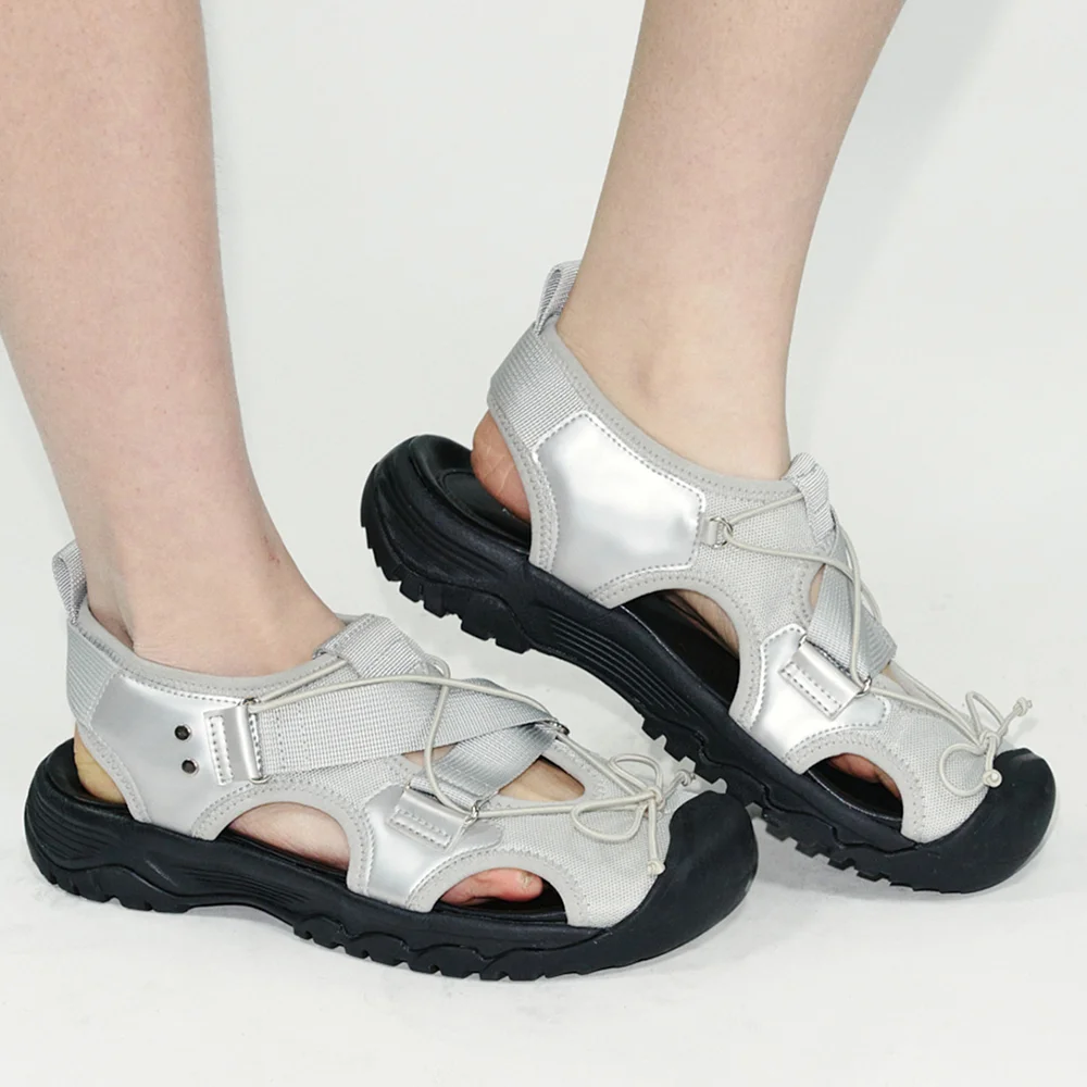 RIBEL TRAIL SANDALS / SILVER