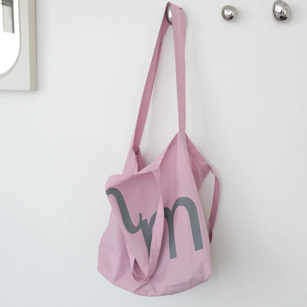 Minmin Two-way Eco Bag Pink Grid 環保袋