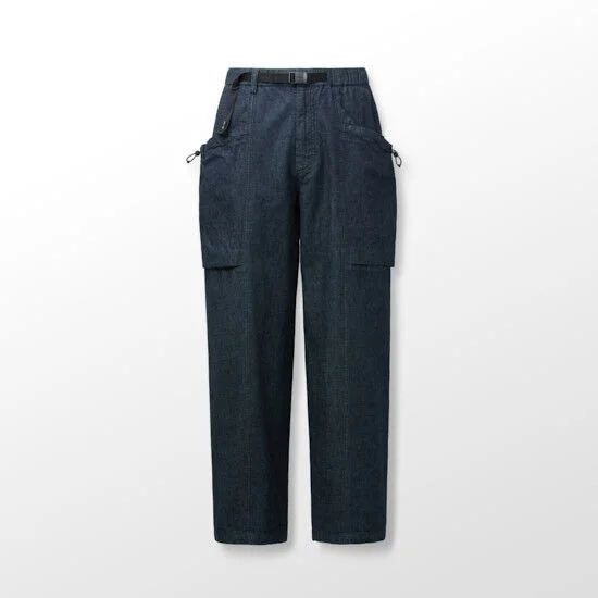 野外 牛仔 Trucker 褲子_Navy
