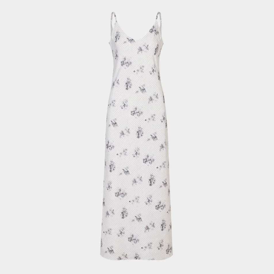 Roma Terrace Slim Dress (White)