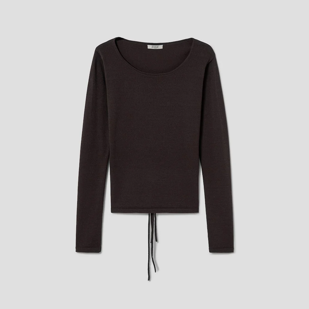 Back Ribbon 2Way Pullover Brown (AG4851A02D)