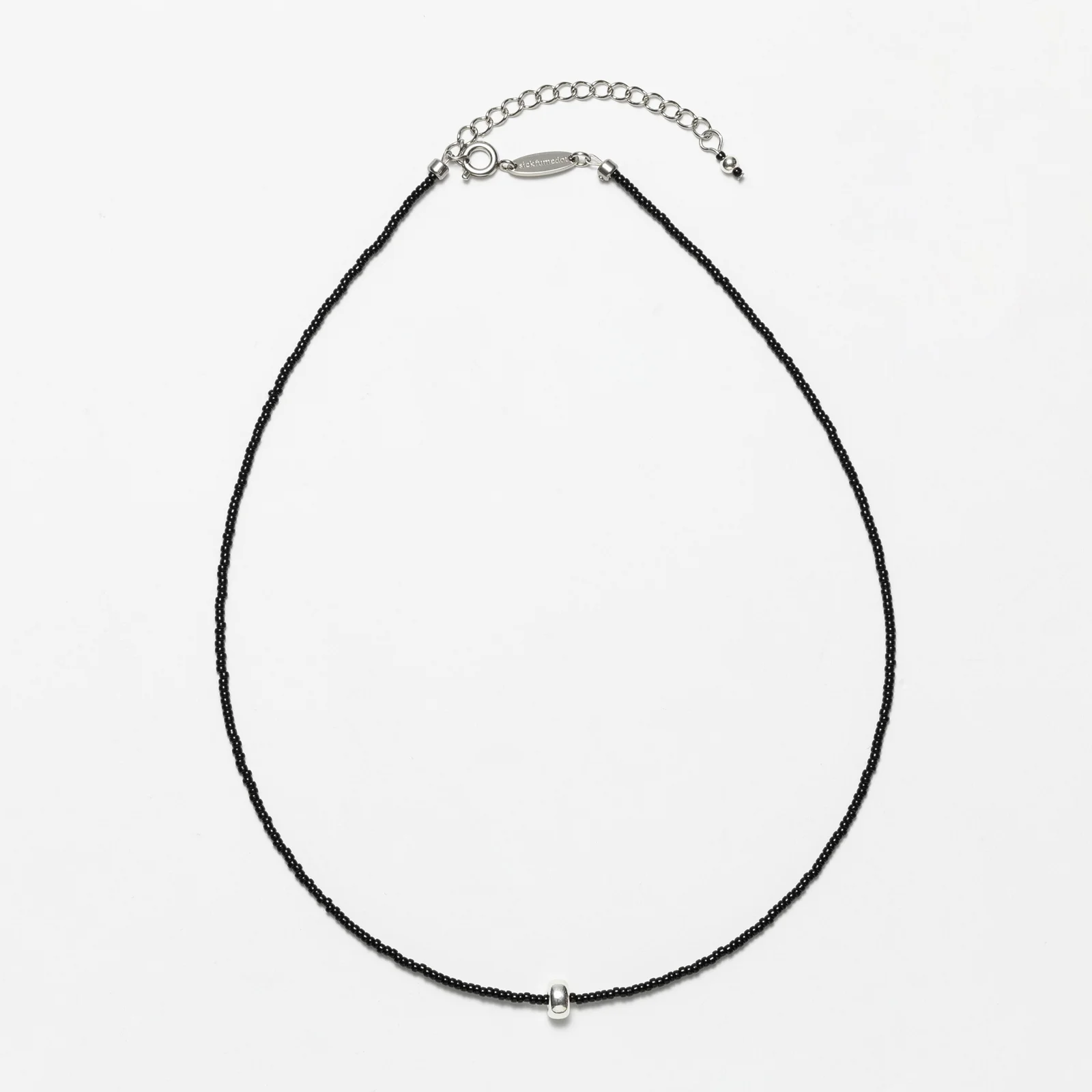 Donut Necklace - Black, Silver, Ice