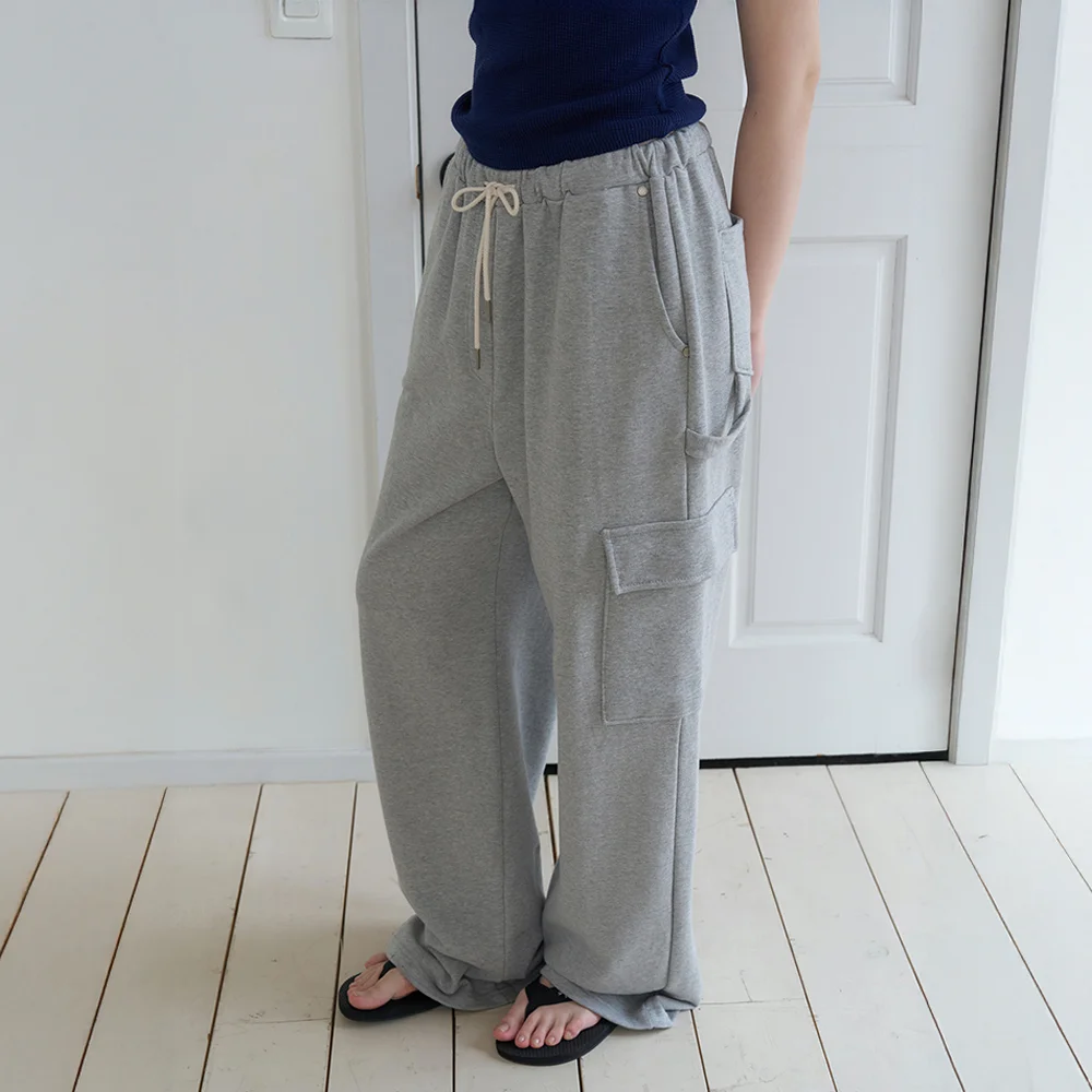 Tomp Cargo Sweat Pants - Grey