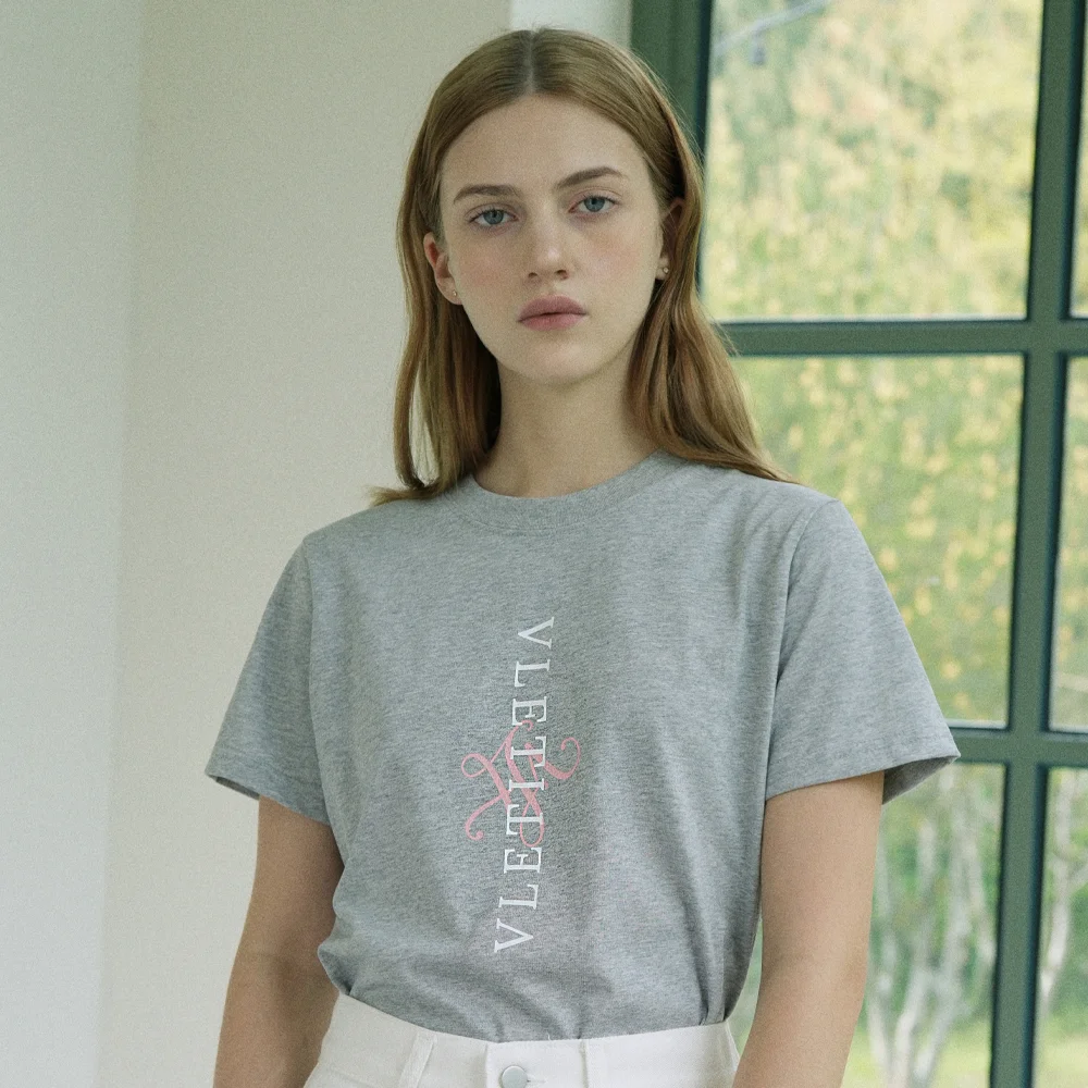 Signature Logo Cotton T-shirt (gray)