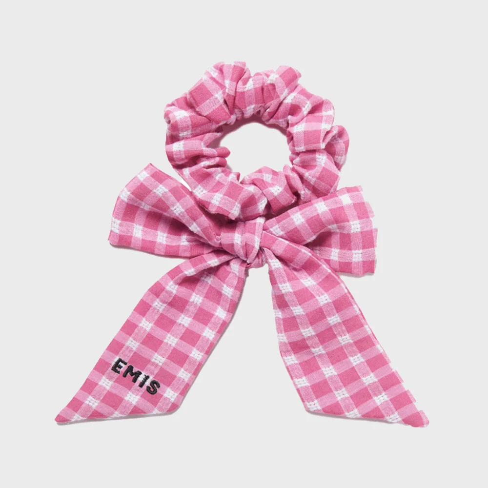RIBBON CHECK SCRUNCHY