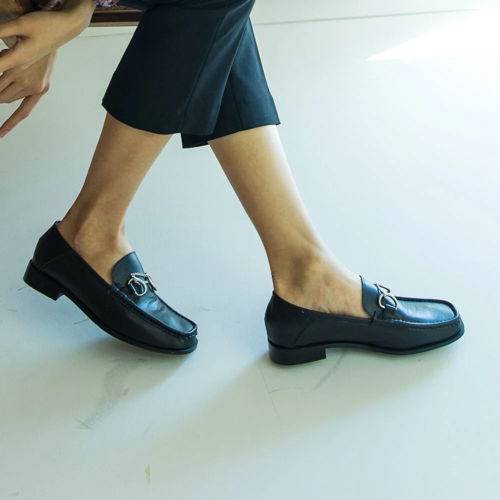 黑色-Curie 樂福鞋 Curie loafer Black