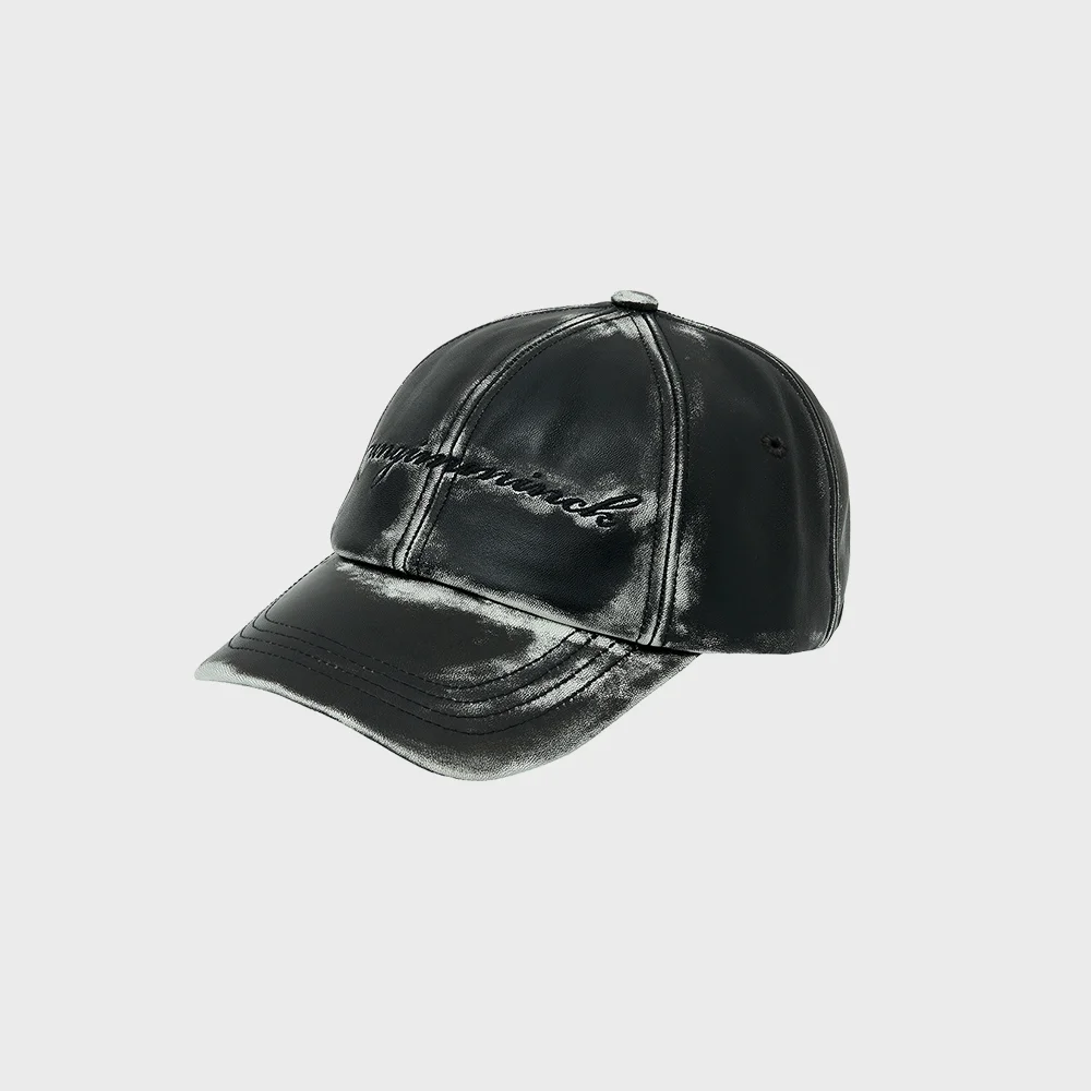 BUFFED NAPPA LEATHER CAP (BLACK / LAMBSKIN)