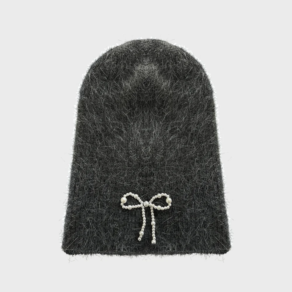 Pearl Ribbon Beanie