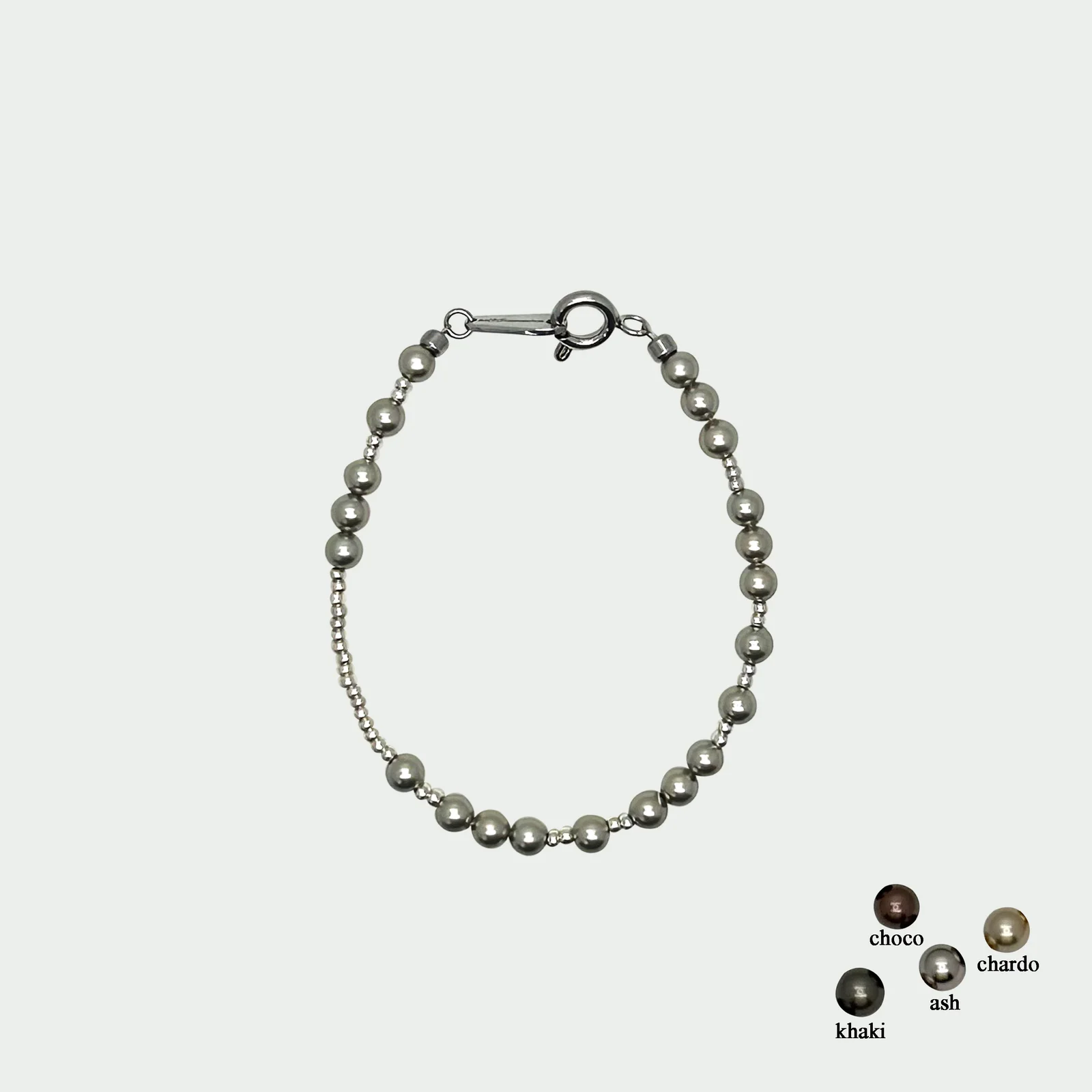Champagne Pearl Bracelet - Ash & Khaki