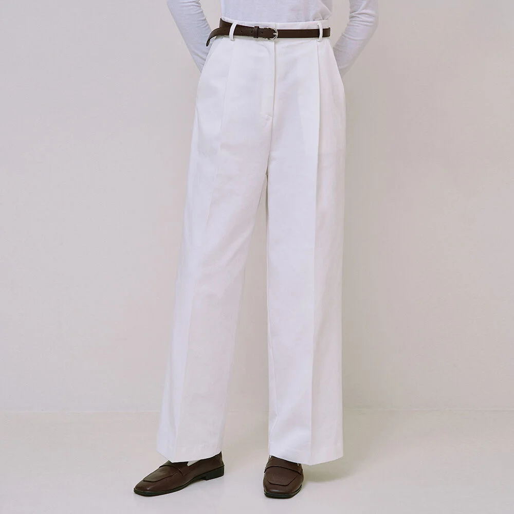 Basic Wide Cotton Pants