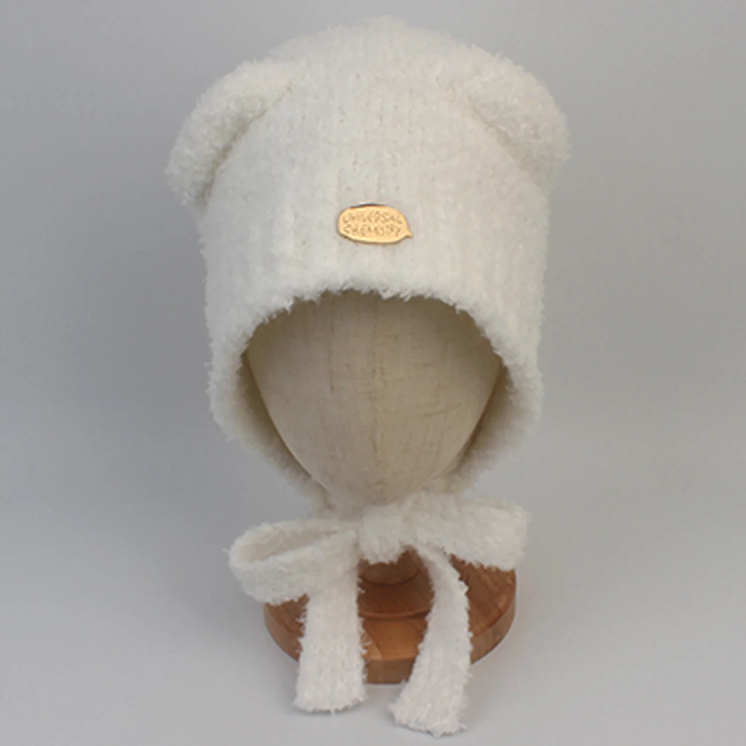 Bear Ear Fleece White Balaclava 巴拉克拉瓦頭套
