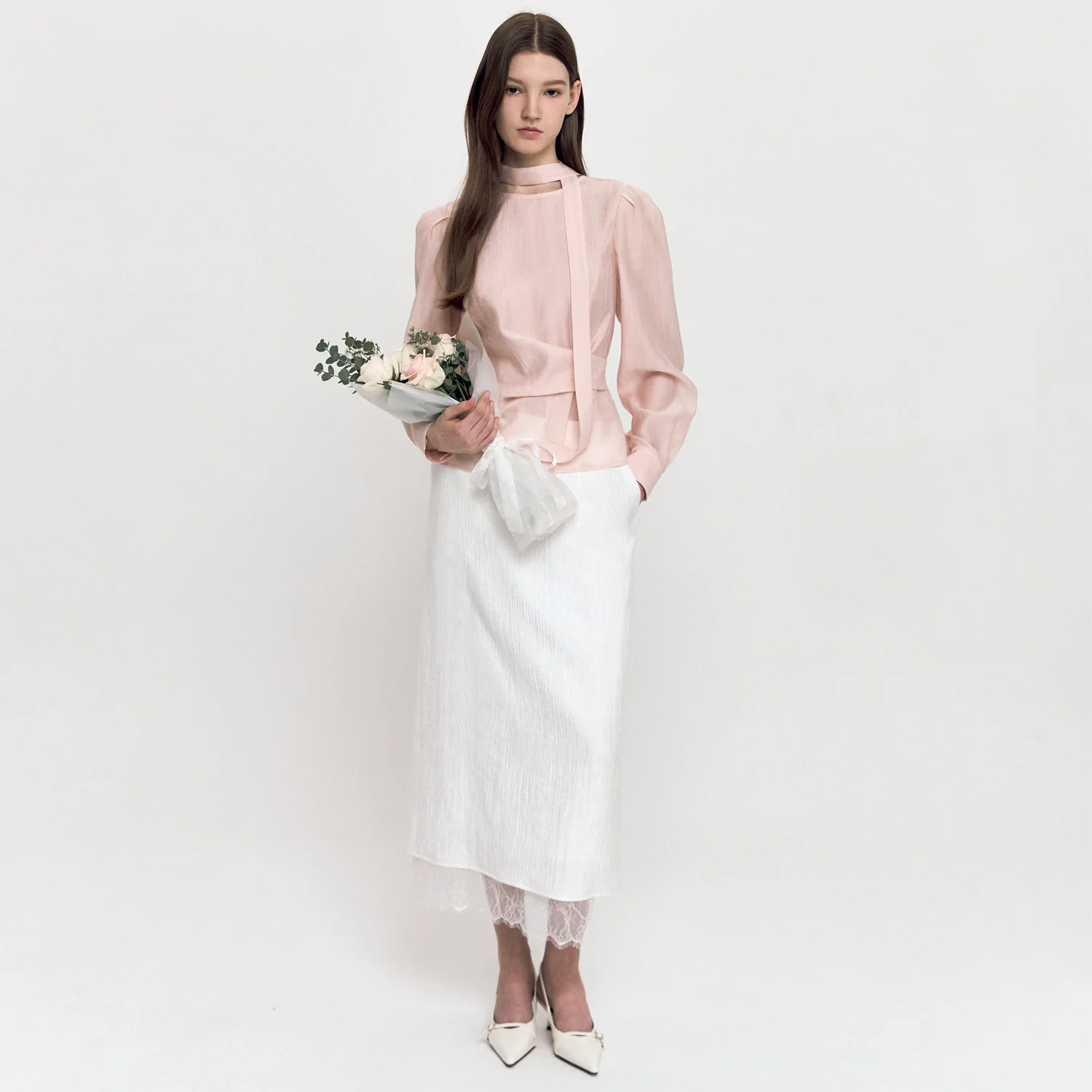 Lace Layered Skirt OFF WHITE