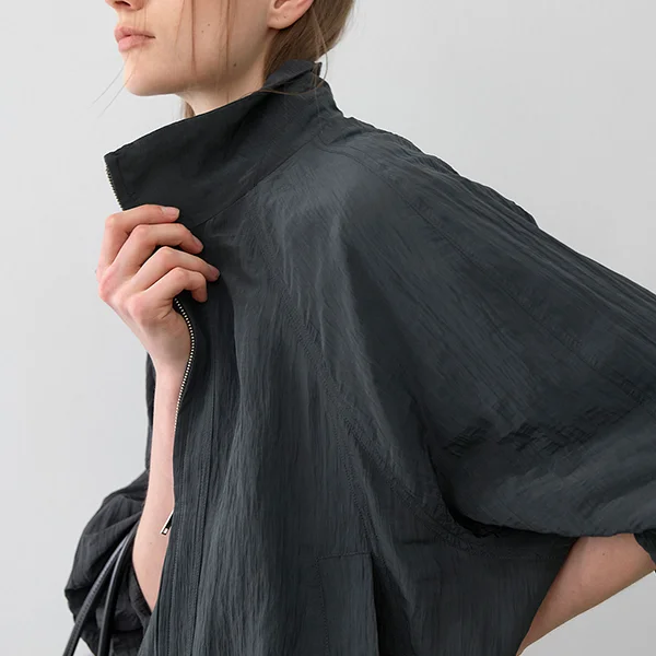 CREASE HIGH NECK JUMPER(JP-572)_2Colors