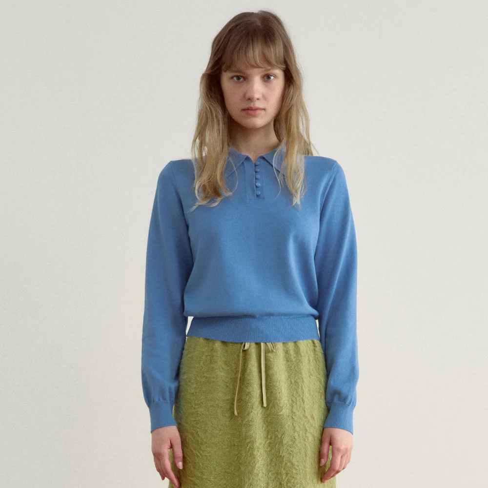 Anna Pique Knit (Blue)