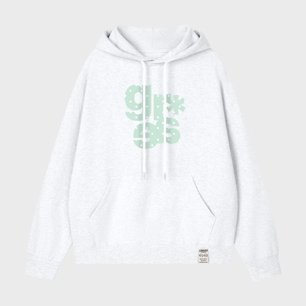 GRAE-S DOT連帽衫_MELANGE WHITE