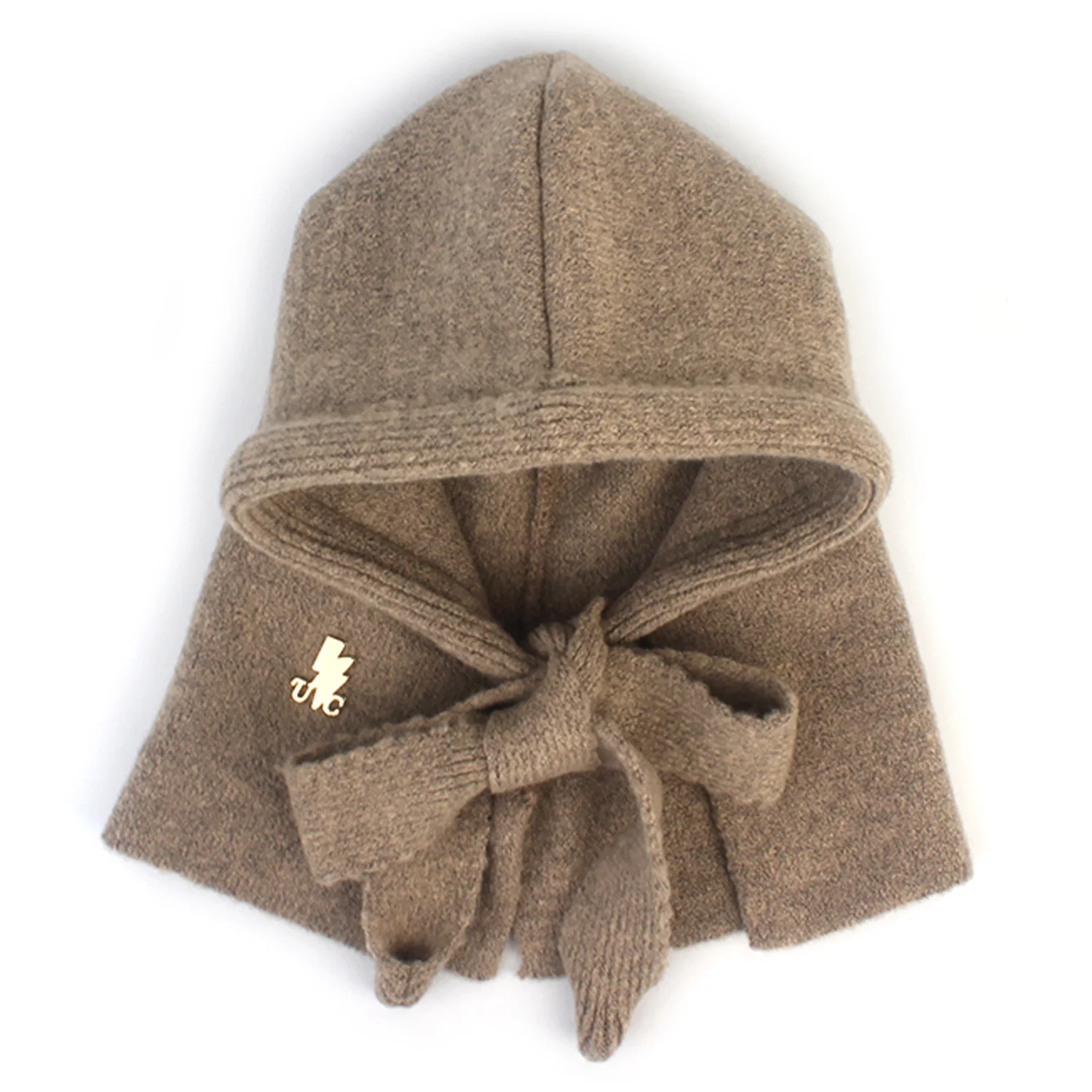 Wool Strap Beige Open Balaclava 巴拉克拉瓦頭套