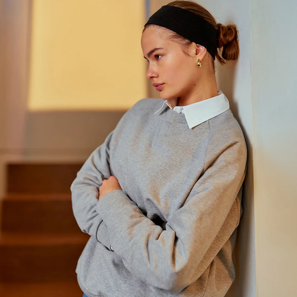 letoile back logo sweatshirt (melange grey)