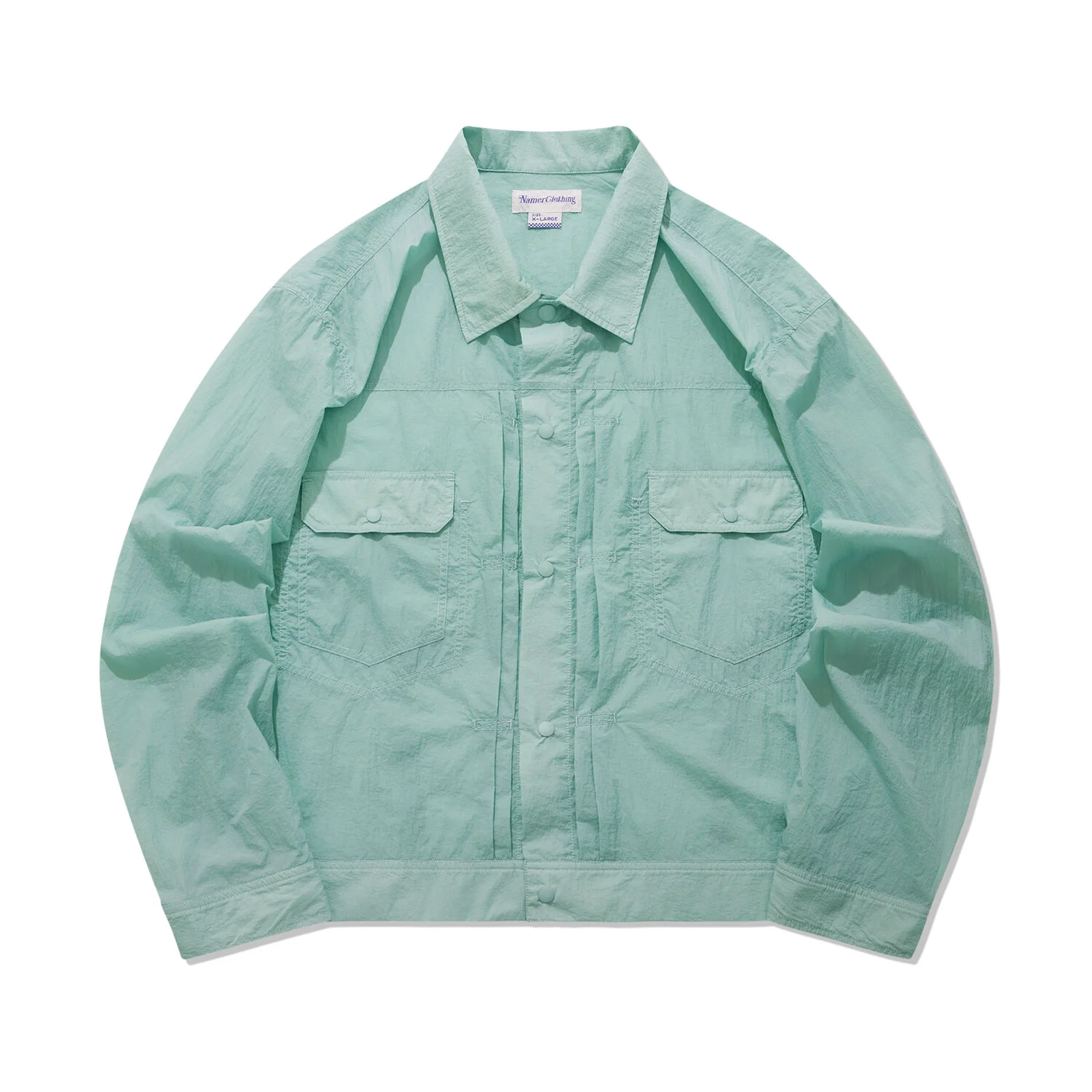 SHEER LIGHT TRUCKER JACKET SKY BLUE