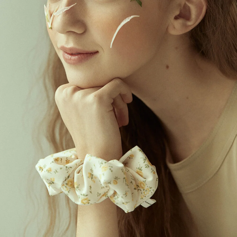 Flower Print Scrunchie