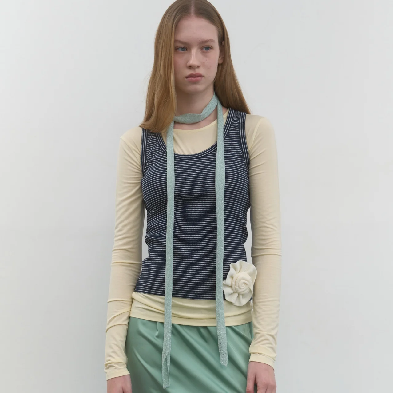 BASIC BOAT NECK TOP_YELLOW