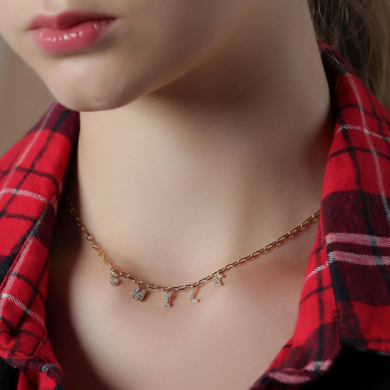Only for me initial assemble Necklace 字母 吊飾 銀色 鏈條 Assemble 頸鏈