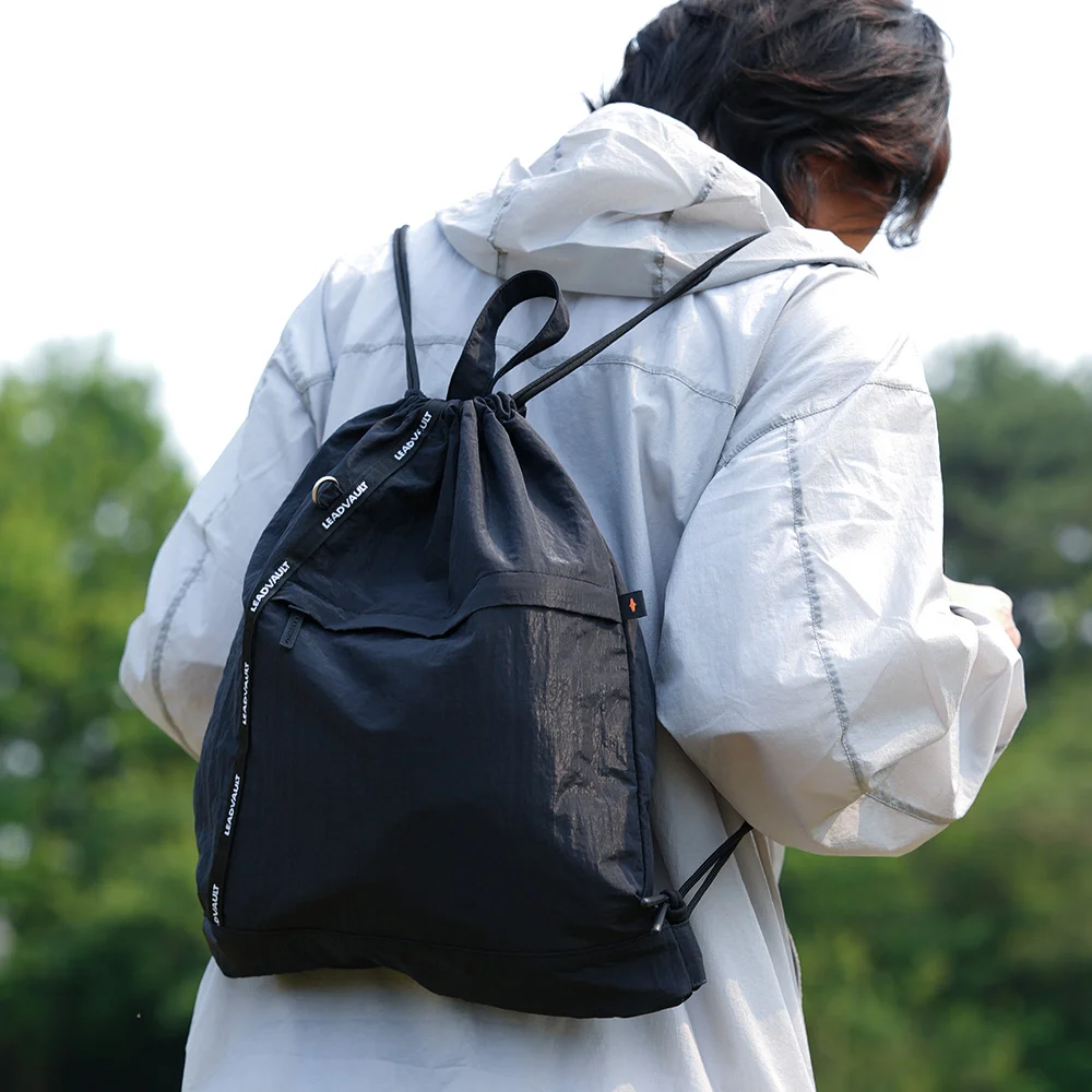 Heli Bag_正 黑色 / 束口袋,抽繩背囊,旅行裝 背包