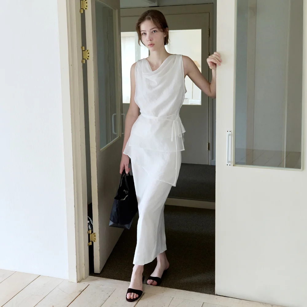LAYER STRAIGHT SKIRT_IVORY