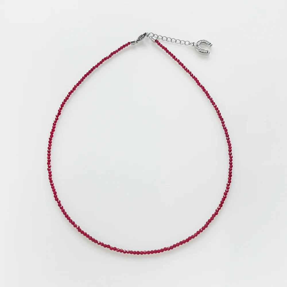 Tiny Red Crystal Necklace