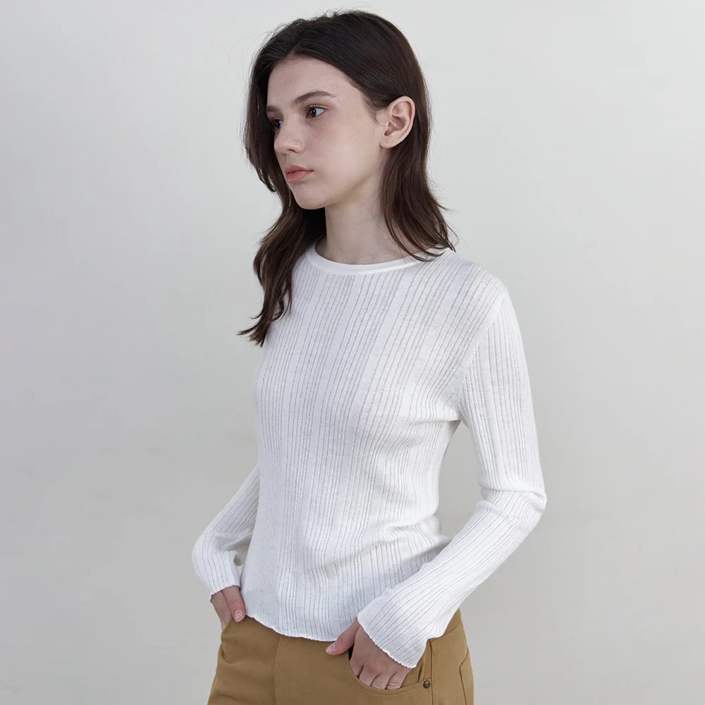 Even Rib Round Neck Knit_IVORY(WCB6KN96)