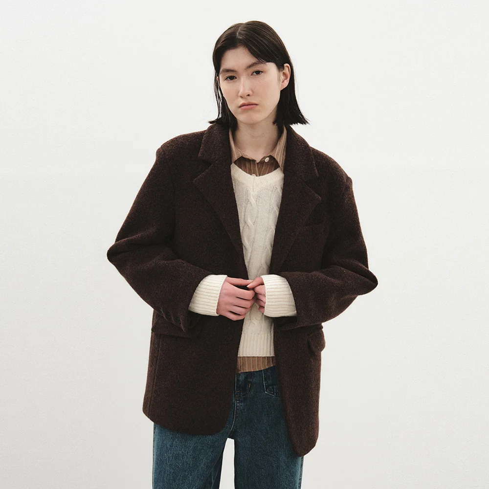 carrie wool jacket - brown