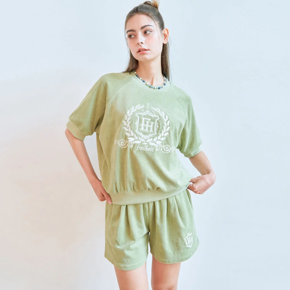 TERRY LOGO HALF PANTS (LIGHT GREEN)