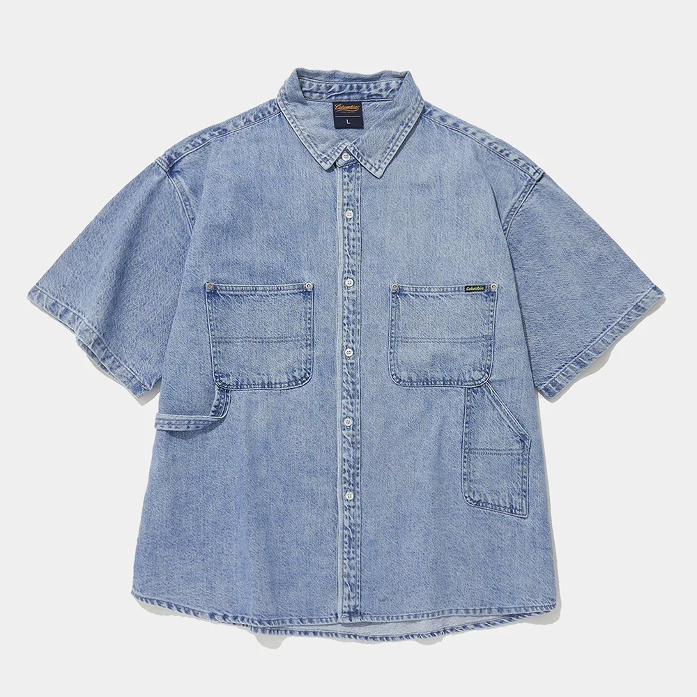 UTILITY TWO POCKET DENIM SHIRTS_LIGHT JEAN