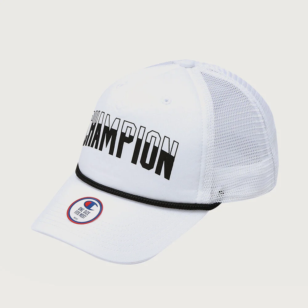 5拼接 Trucker 棒球帽 White
