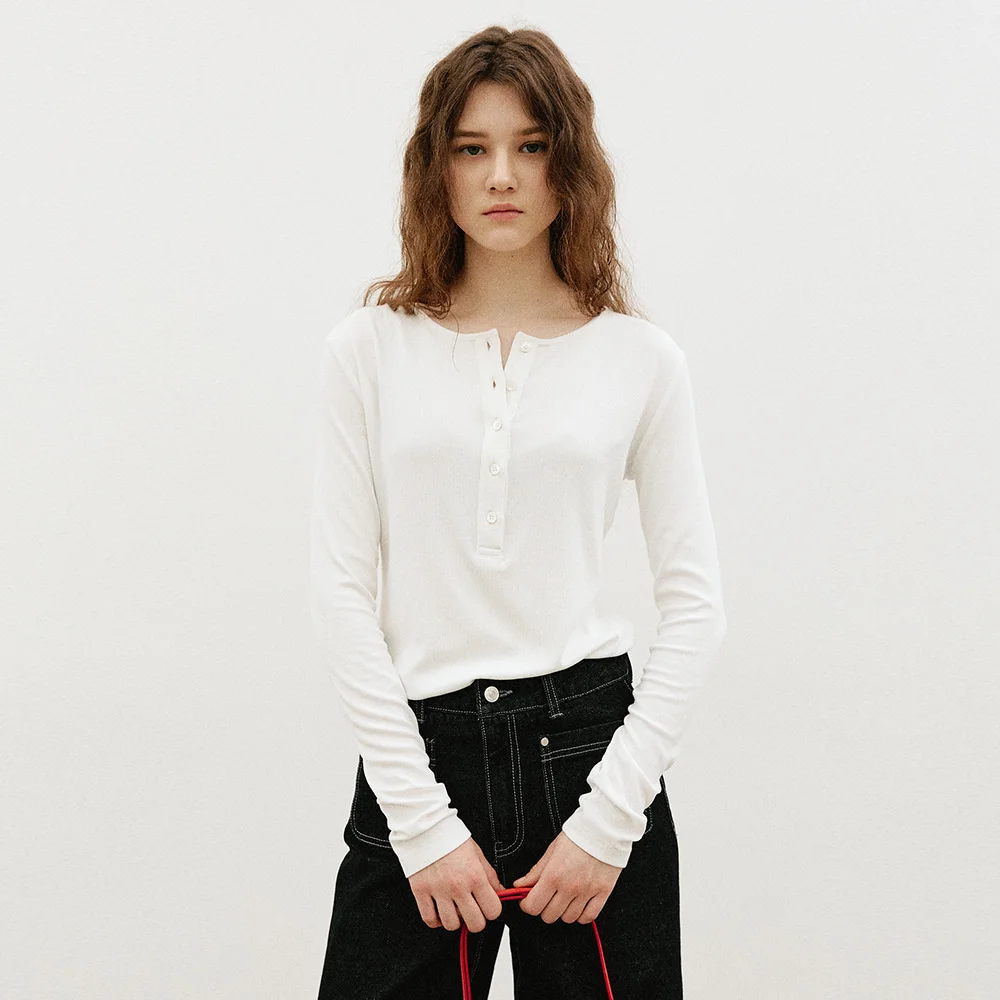 亨利領 長袖 T恤_3COLORS