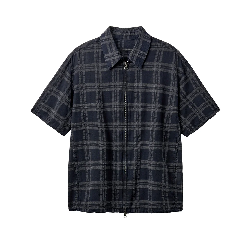Shirket Over Dyed Check Dark Navy