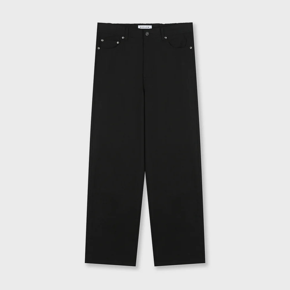 LINEN BLENDED EASY PANTS BLACK