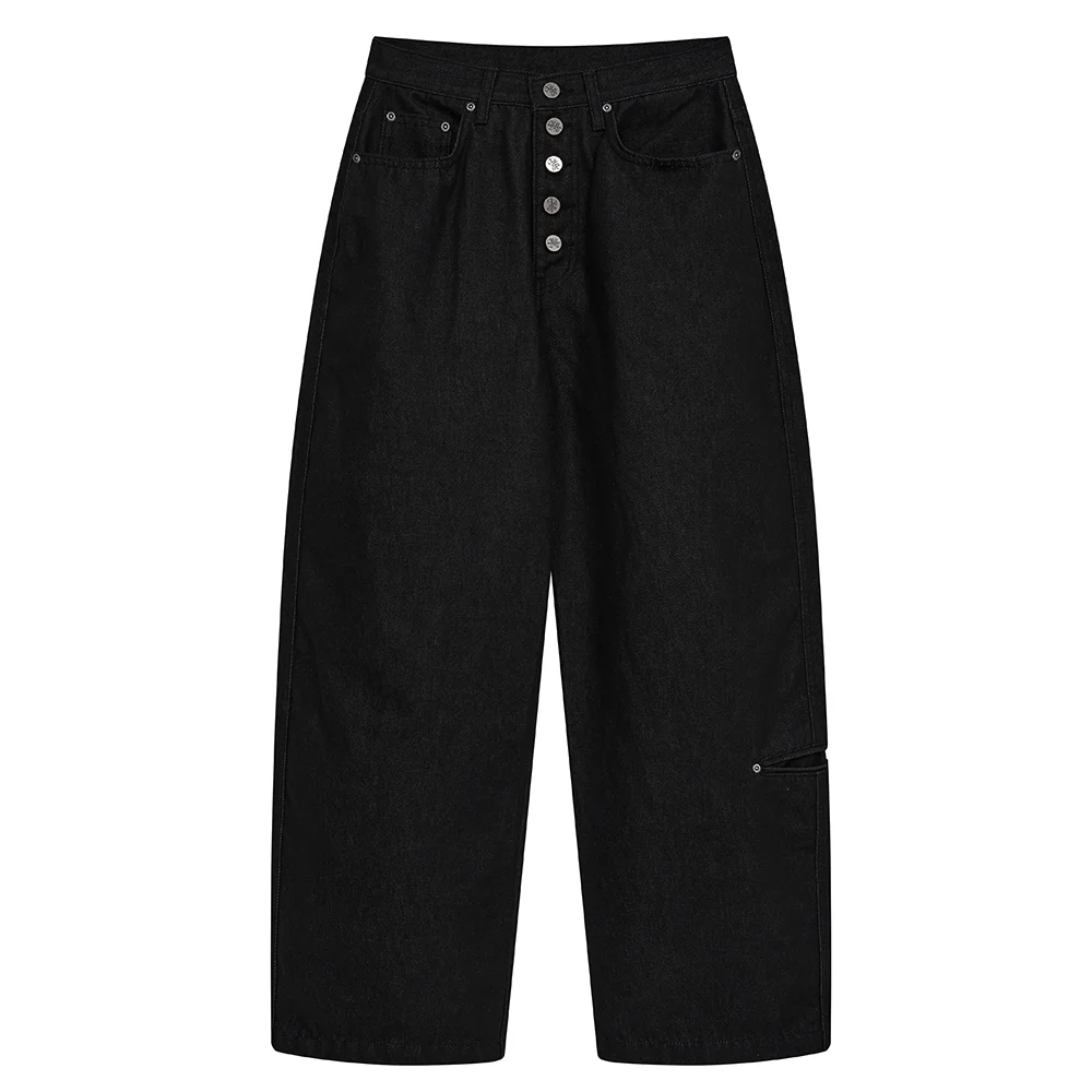 red denim pants (black)